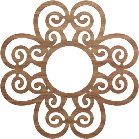 Ekena Millwork Cohen Wood Fretwork Pierced Ceiling Medallion, Walnut, 24"OD x 8 1/4"ID x 3/8"T CMWP24X24X0375COWA